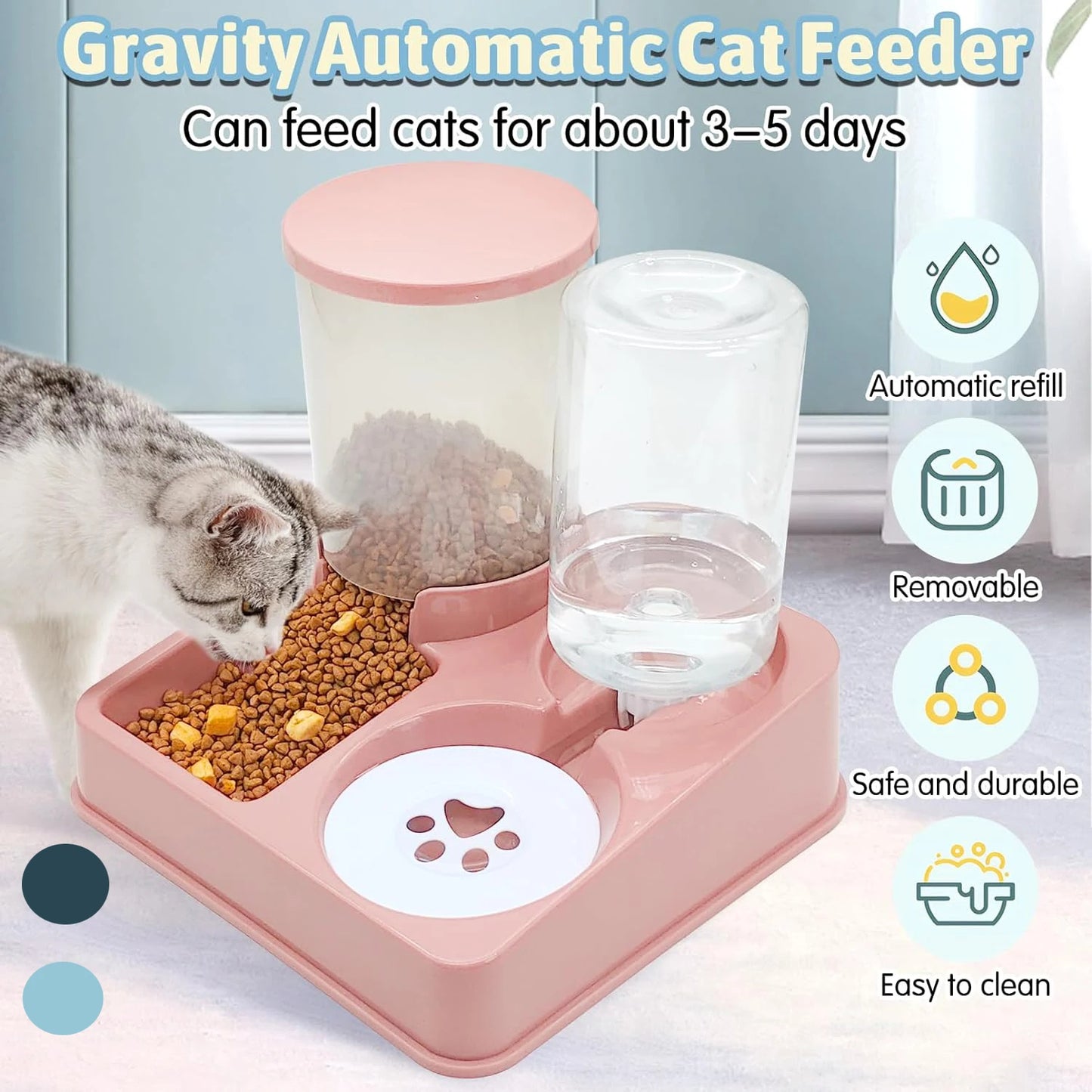 Automatic Cat Food & Water Bowl