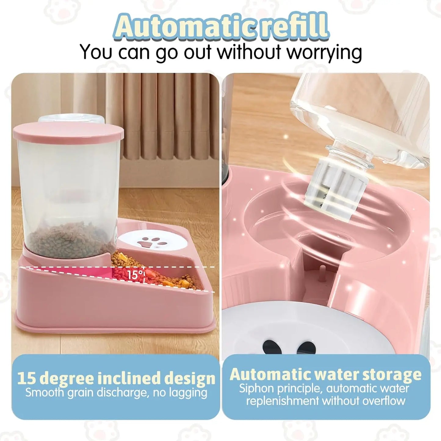 Automatic Cat Food & Water Bowl